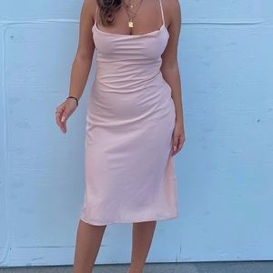Light Pink Satin Dress